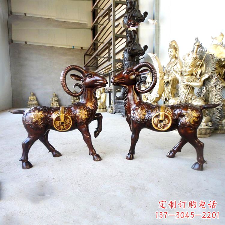 福州铜雕招财山羊