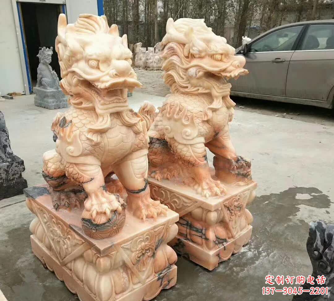 福州晚霞红酒店麒麟门墩