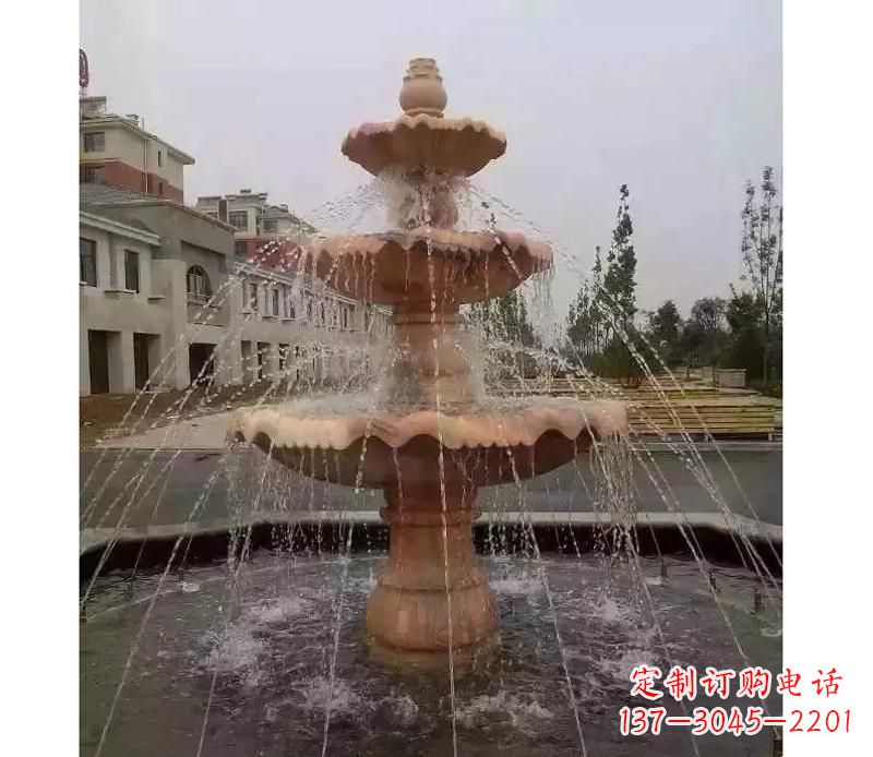 福州晚霞红喷泉雕塑