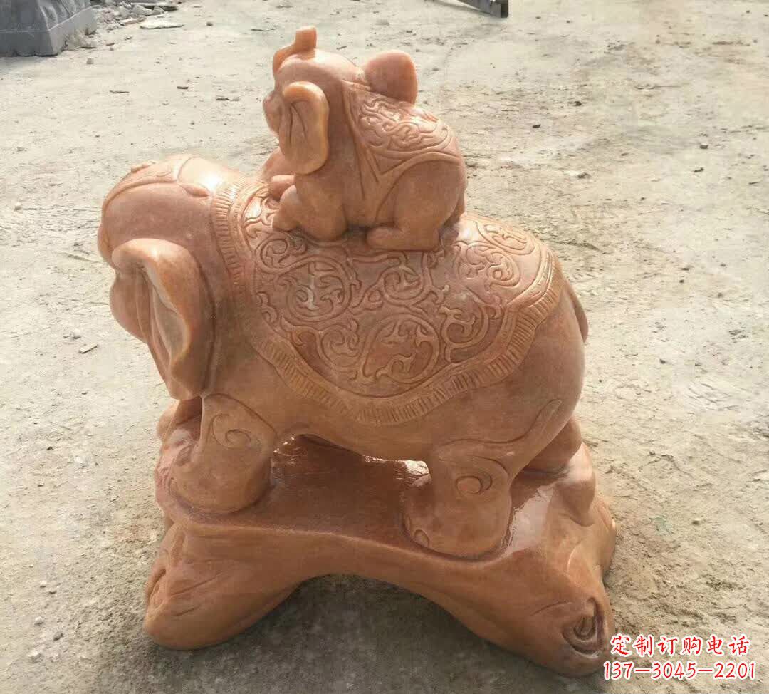 福州晚霞红小象招财动物