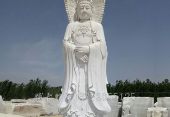 福州观赏性质的三面观音石雕塑