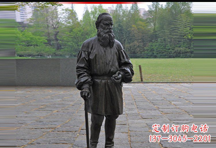 福州西方名人托尔斯泰铜雕