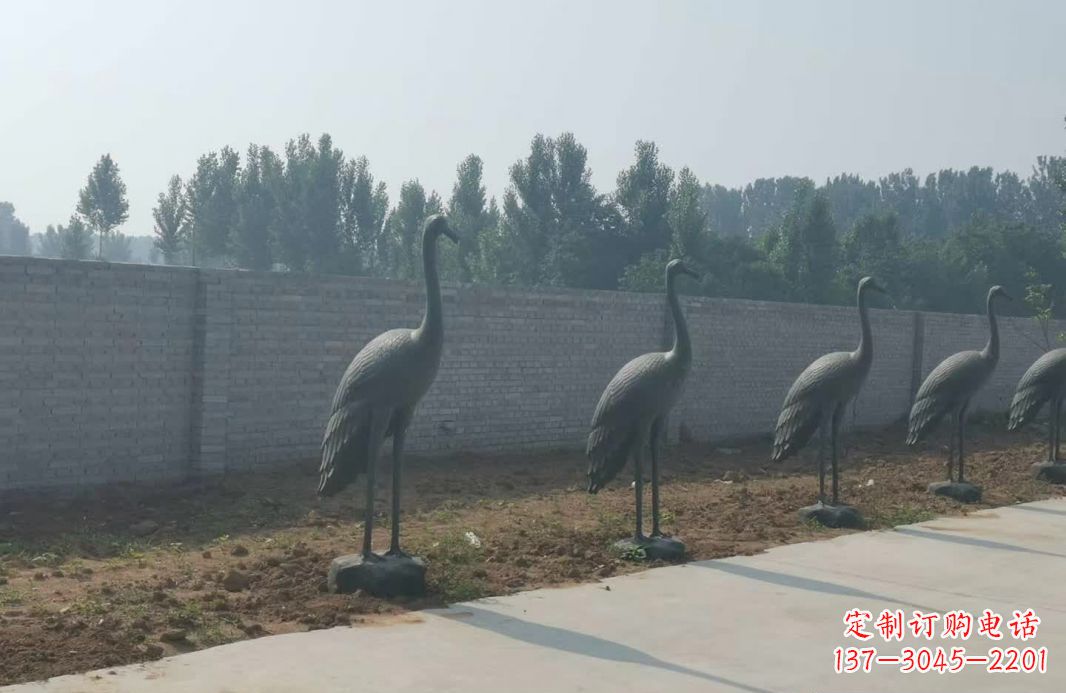 福州仙鹤抽象铜雕