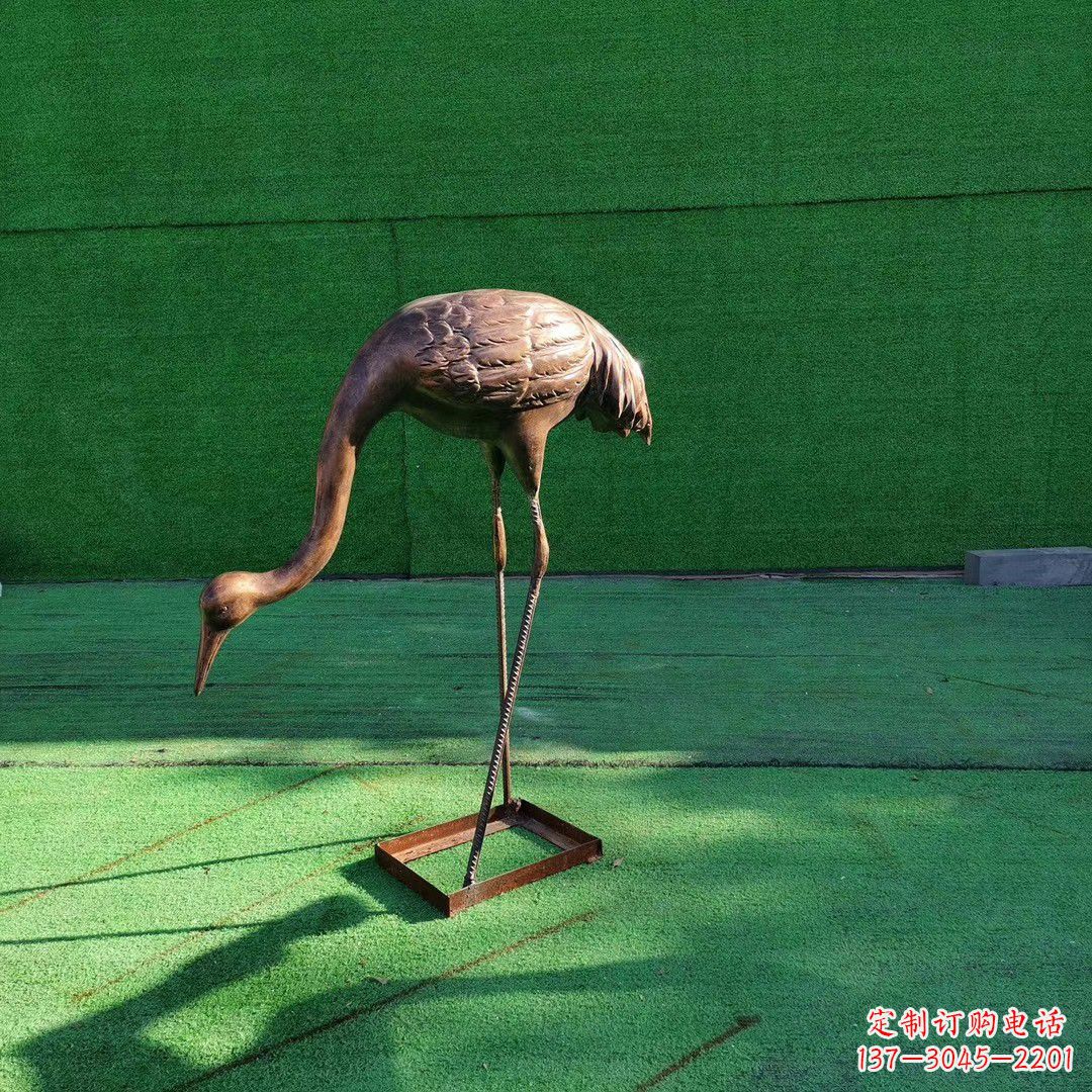 福州仙鹤拉鼓铜雕塑