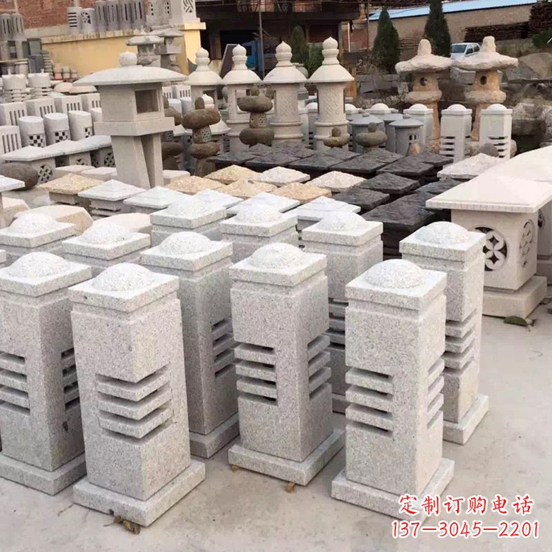 福州现代简约石雕灯笼