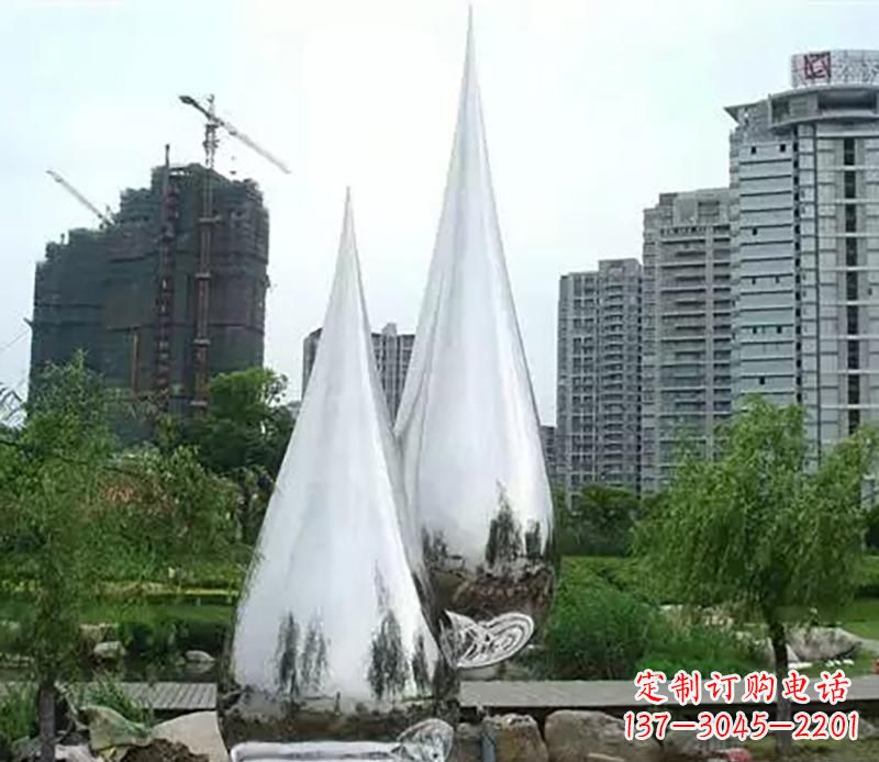 福州小区不锈钢水滴雕塑