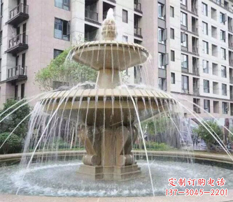 福州小区大型喷泉景观石雕