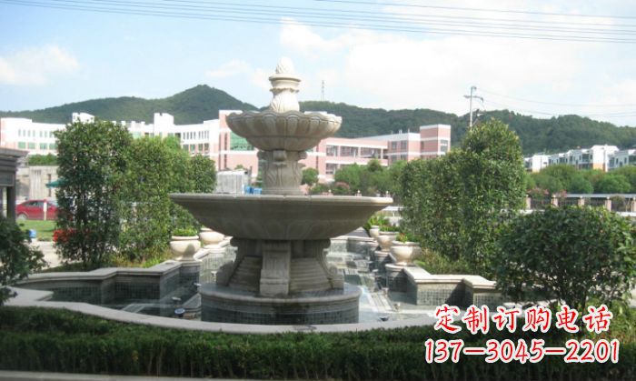 福州小区景观大理石喷泉石雕 (2)
