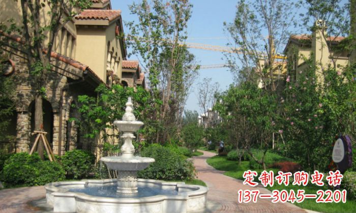 福州小区景观大理石喷泉石雕 (5)
