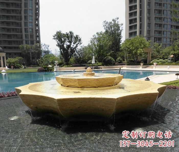 福州小区景观大理石喷泉石雕 (6)