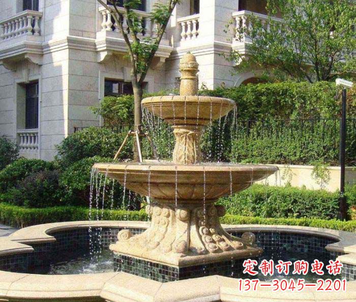 福州小区景观大型喷泉石雕 (2)