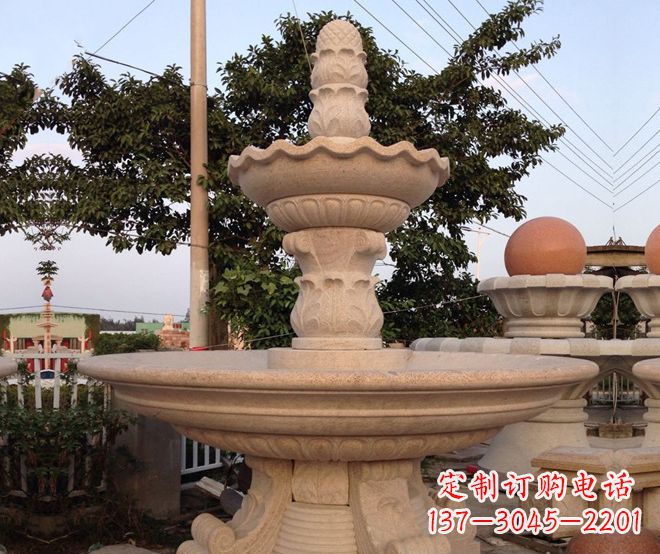 福州小区景观大型喷泉石雕 (4)