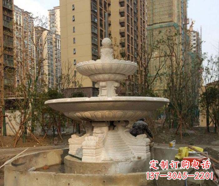 福州小区景观大型喷泉石雕 (3)
