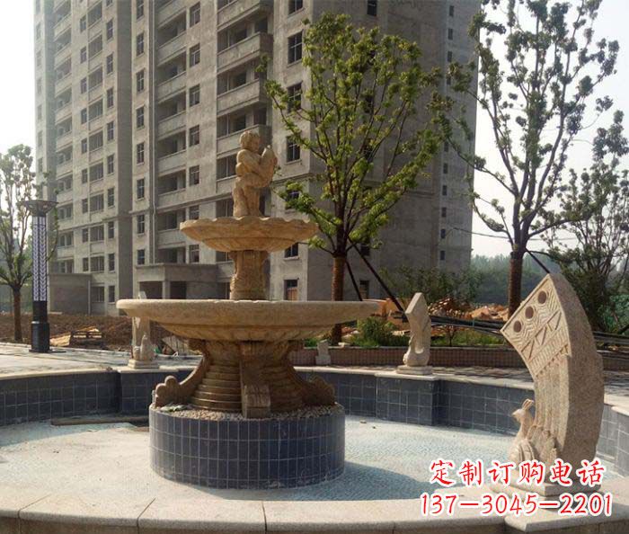 福州小区景观大型喷泉石雕