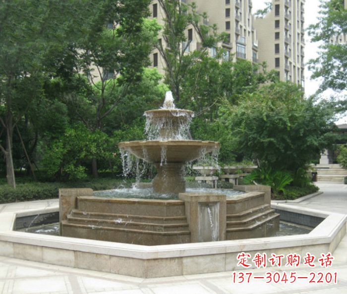 福州小区景观大型喷泉石雕 (7)
