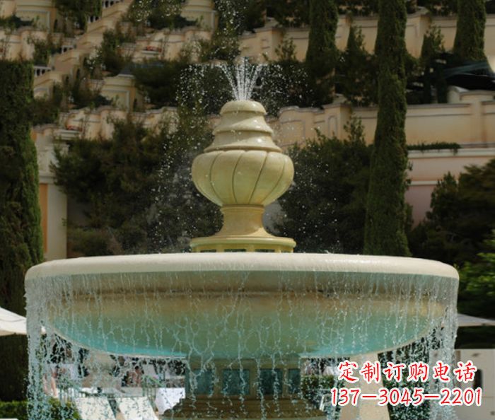 福州小区景观多层喷泉石雕_2