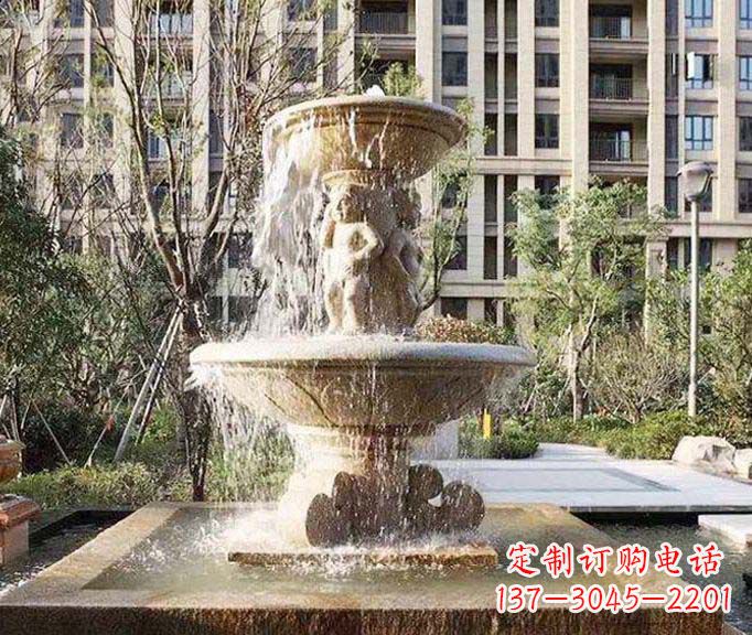 福州小区景观欧式喷泉石雕 (3)