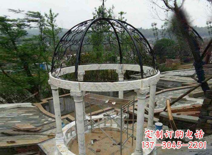 福州小区欧式圆顶凉亭石雕