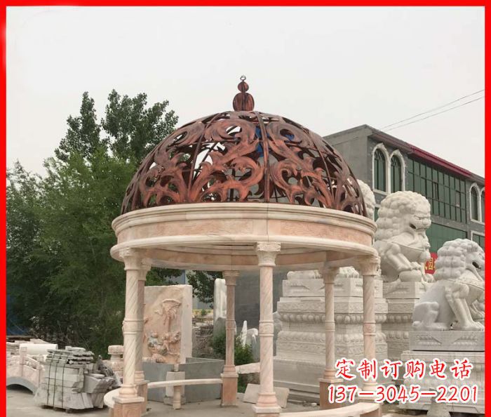 福州小区欧式圆顶凉亭石雕_1