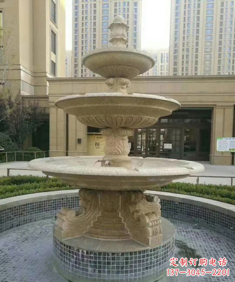 福州小区喷泉石雕 (2)