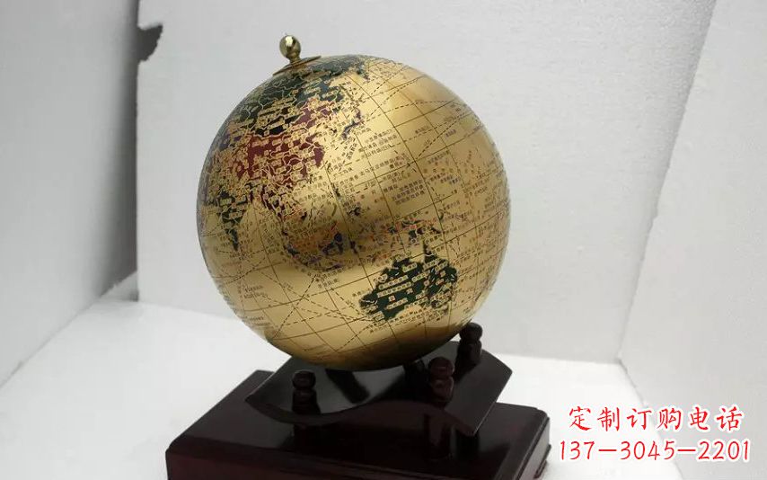 福州校园不锈钢地球仪雕塑 (3)