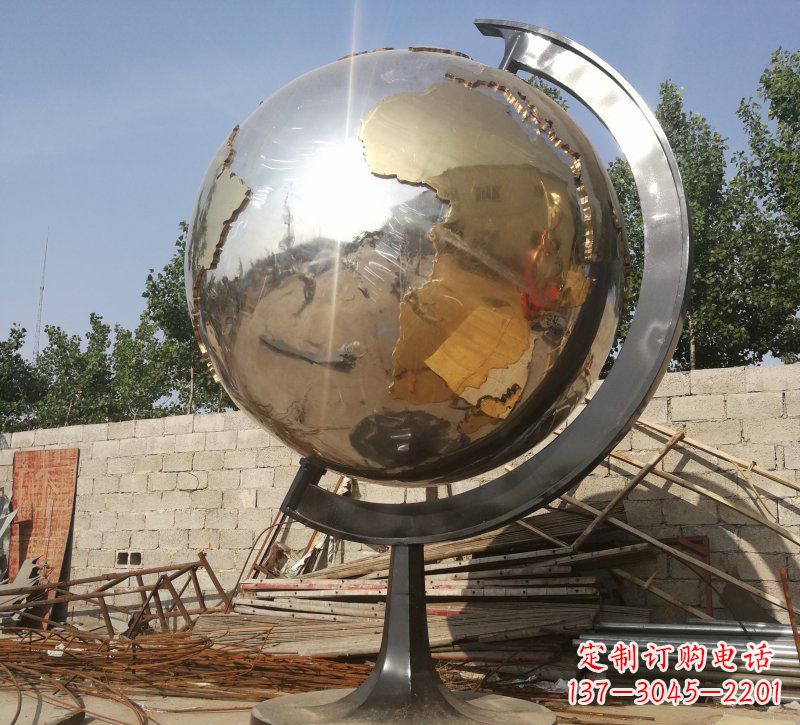 福州校园地球仪雕塑
