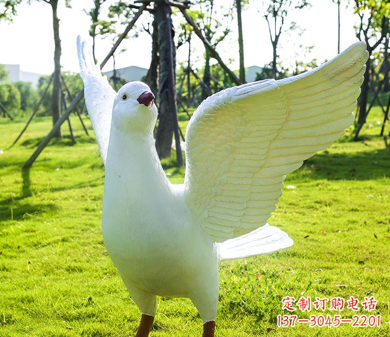 福州校园和平鸽雕塑