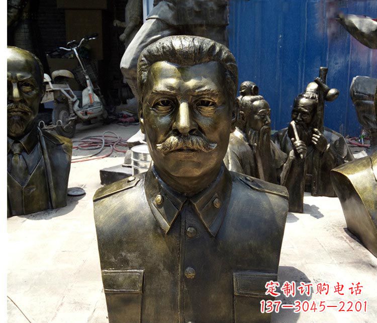福州校园名人斯大林胸像铜雕