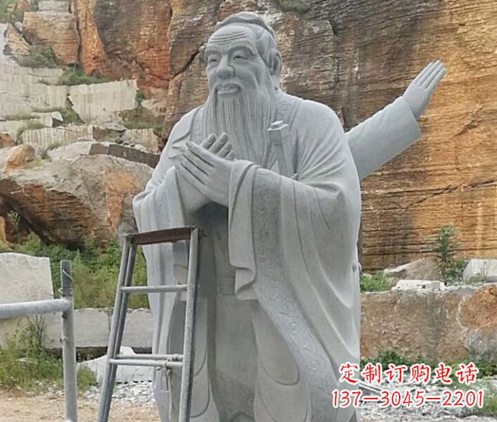 福州校园人物大理石孔子石雕