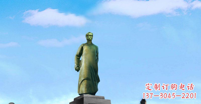 福州校园朱自清近代名人铜雕