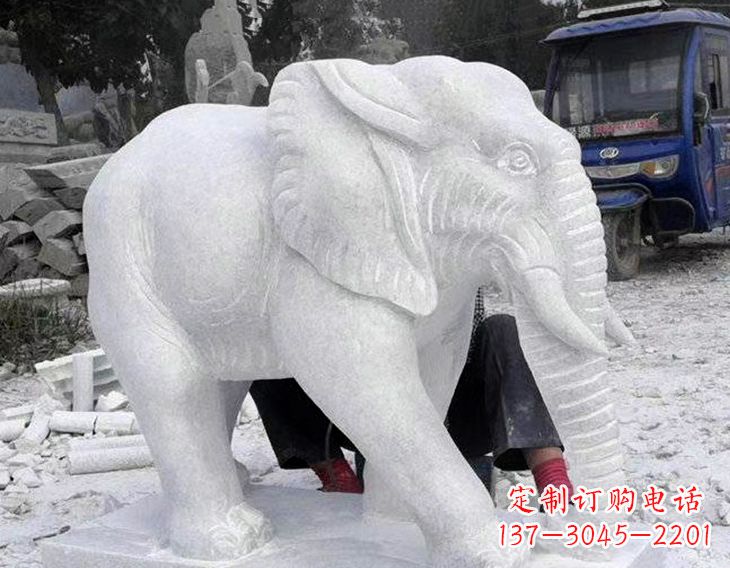福州写实大象石雕