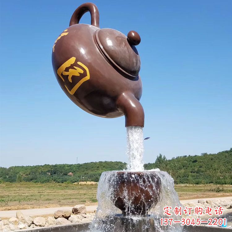 福州悬空茶壶喷泉景观雕塑