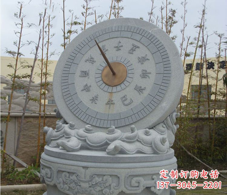 福州学校大理石日晷石雕 (5)
