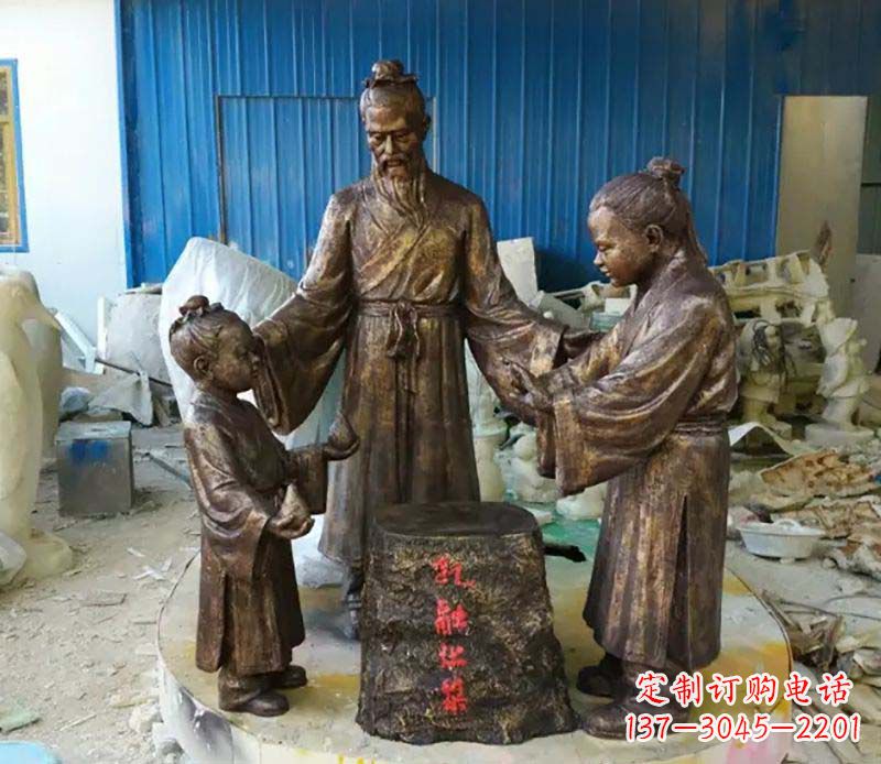 福州寓言故事孔融让梨人物铜雕