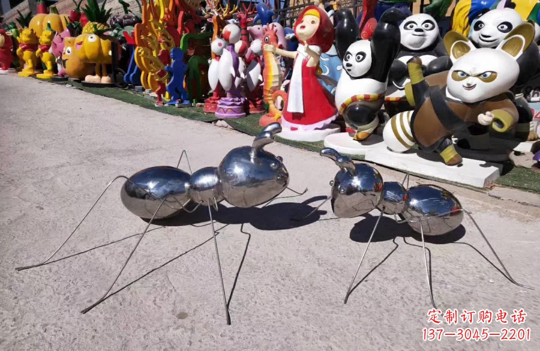 福州园林不锈钢仿真蚂蚁雕塑