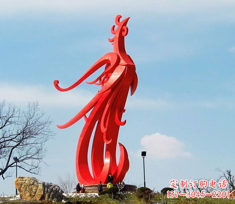 福州园林不锈钢凤凰雕塑