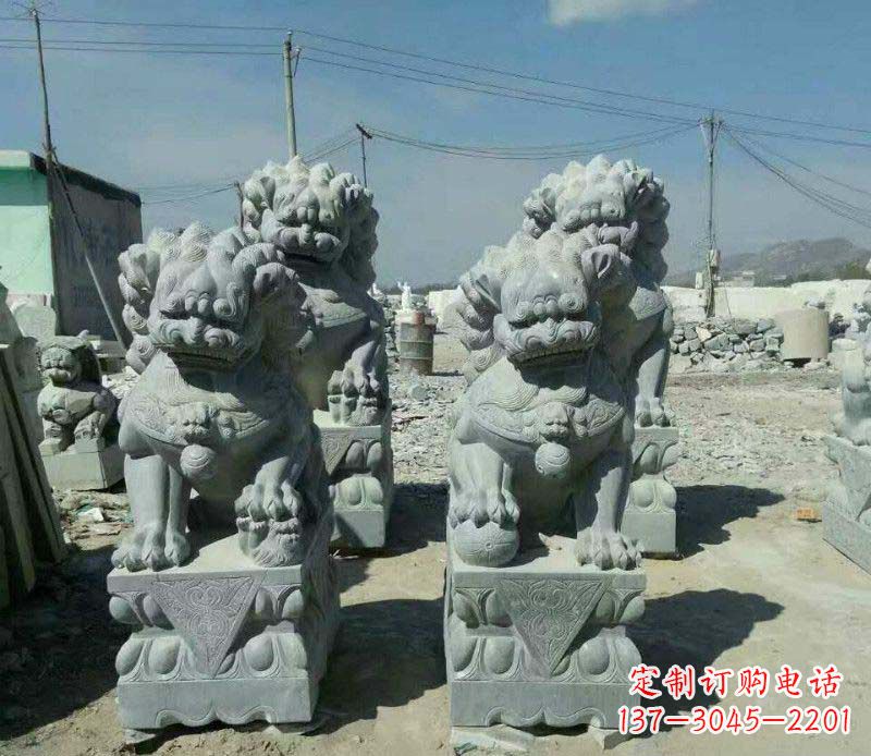 福州园林仿古狮子景观石雕