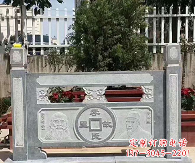 福州园林仿古石浮雕栏板景观石雕