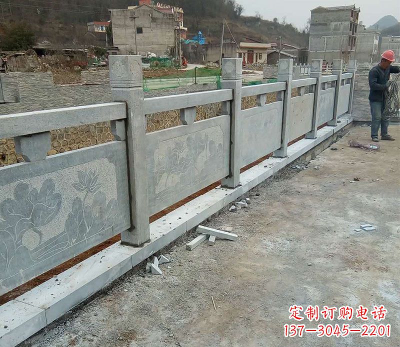福州园林仿古石栏板景观石雕 (5)