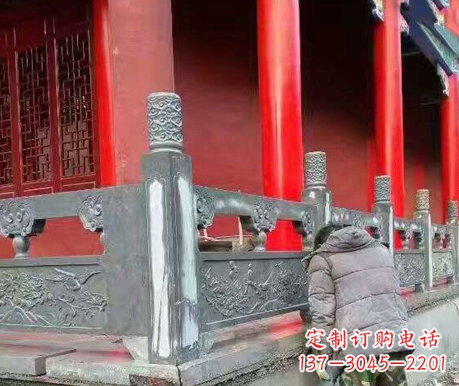 福州园林仿古石栏板景观石雕 (9)