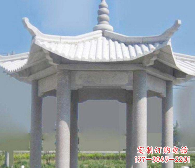 福州园林仿古石凉亭景观石雕