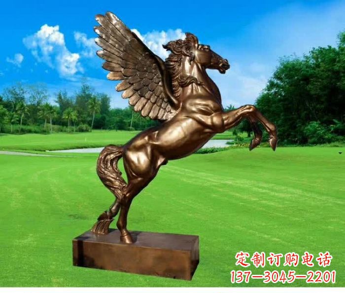 福州园林飞马铜雕 (2)