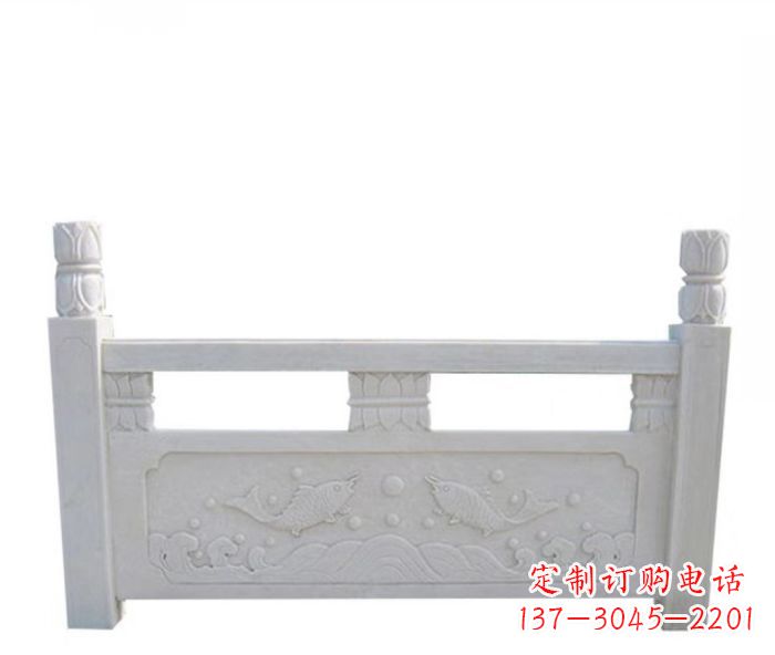 福州园林汉白玉石浮雕栏板