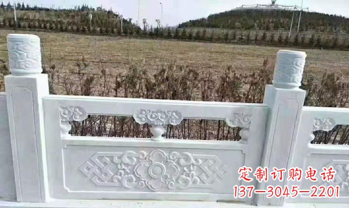福州园林汉白玉石浮雕栏板 (4)