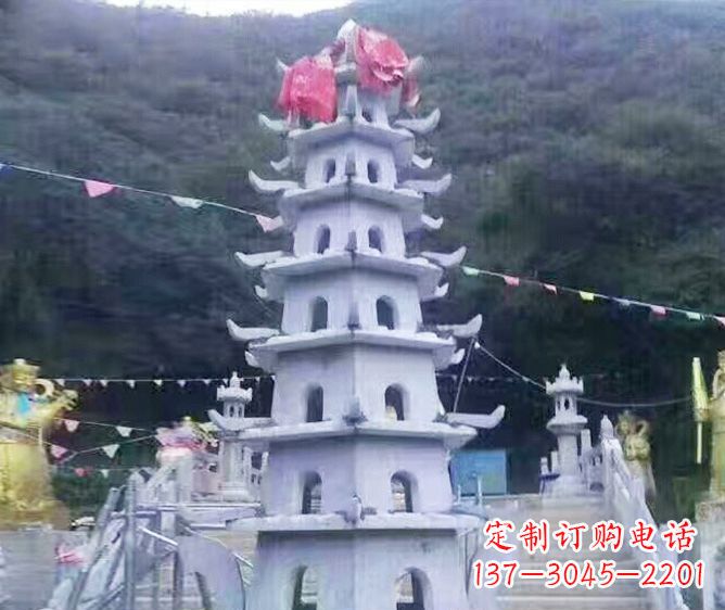 福州园林景观大理石宝塔石雕