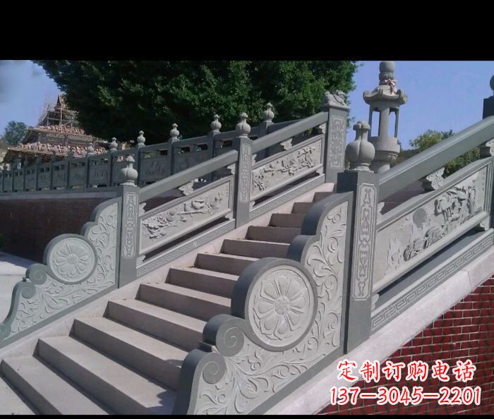 福州园林景观大理石栏板雕塑 (4)