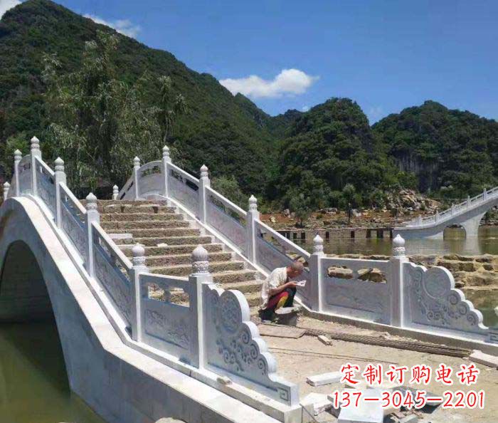 福州园林景观大理石桥栏板石雕_1