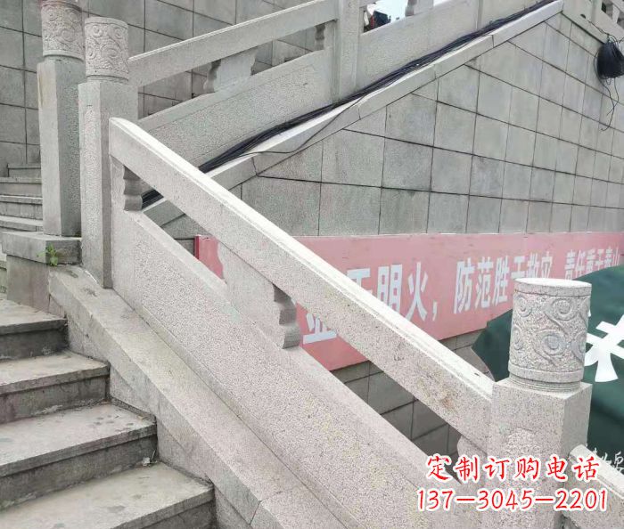福州园林景观大理石桥栏板石雕_1 (2)
