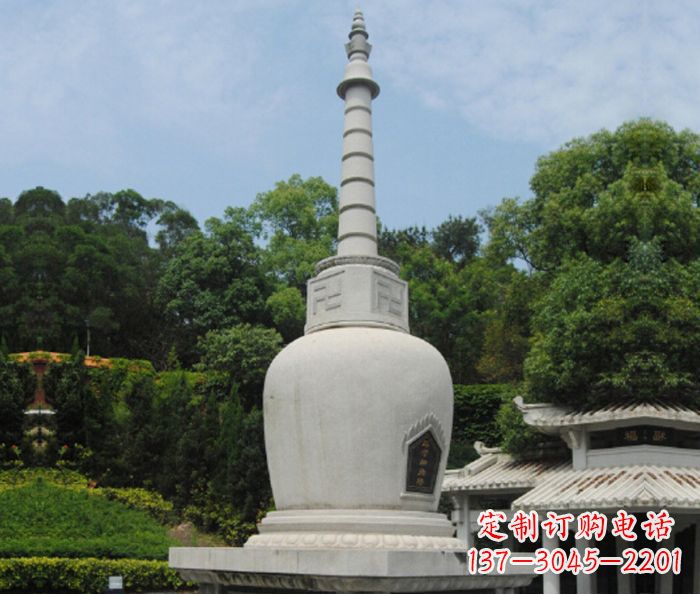 福州园林景观大理石舍利塔石雕