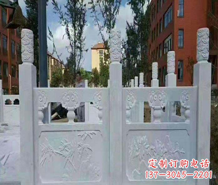 福州园林景观大理石桥栏板石雕_2